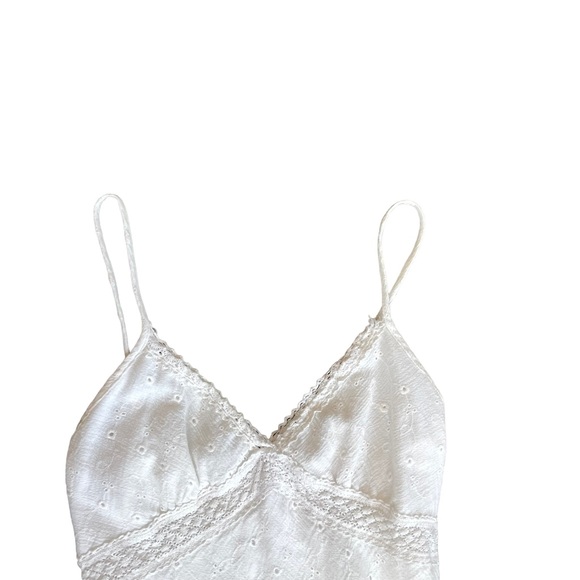 Vintage Y2K Papaya White Paisley Western Coastal Cowgirl Angelcore Mini Dress - Picture 3 of 11